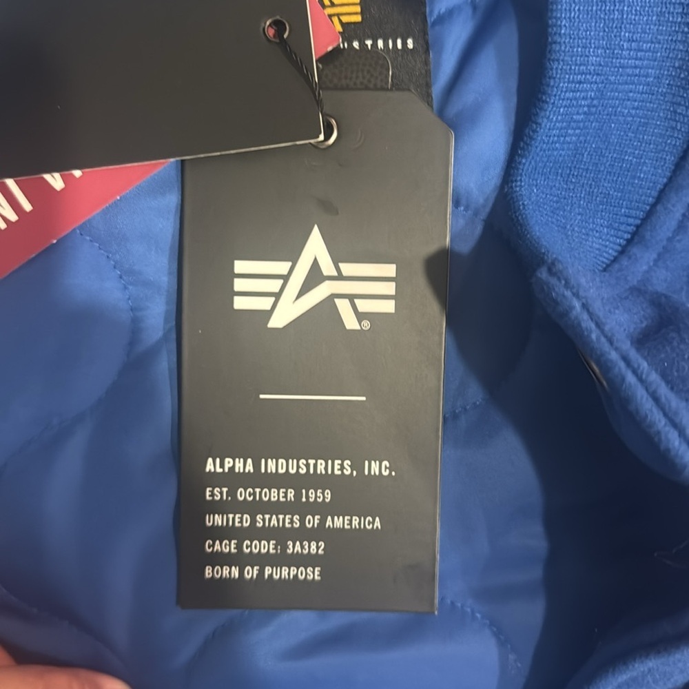 Alpha Industries Historic MA-1 Buffalo Bills Wool Varsity Bomber Jacket.  NWT - Picture 14 of 16